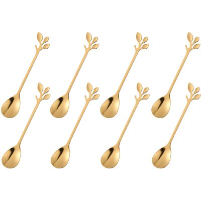 CAMDEA Gold Plated Stainless Steel Mini Coffee Espresso Spoon Tableware Flatware Desse CAMDEA Gold Plated Stainless Steel Mini Coffee Espresso Spoon Tableware Flatware Desse