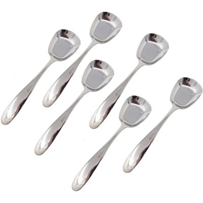merkloos 6PCS SquareHead Stainless Steel Spoons, Ice Cream Spoons merkloos 6PCS SquareHead Stainless Steel Spoons, Ice Cream Spoons