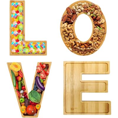 Unbranded 4Pack Wooden Letter Tray, LOVE Letters Charcuterie Boards, Wooden Charcuterie Tr Unbranded 4Pack Wooden Letter Tray, LOVE Letters Charcuterie Boards, Wooden Charcuterie Tr