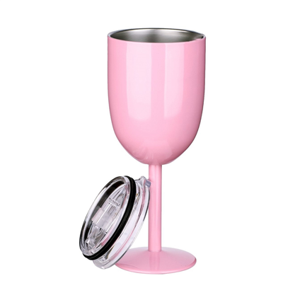 Jojomino 1PCS Insulated Pink Wine Glasses Double Wall Food Grade Stainless Steel Travel W Jojomino 1PCS Insulated Pink Wine Glasses Double Wall Food Grade Stainless Steel Travel W