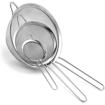 Desirez2Door Sieve/Strainer (Pack of 3) 8cm, 12cm & 18cm Marine-Grade Stainless Steel F Desirez2Door Sieve/Strainer (Pack of 3) 8cm, 12cm & 18cm Marine-Grade Stainless Steel F
