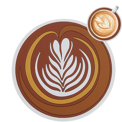 Unbranded Coffee Cup Coaster - Latte Art Drink Coasters Waterproof Round Coaster, Modern Unbranded Coffee Cup Coaster - Latte Art Drink Coasters Waterproof Round Coaster, Modern