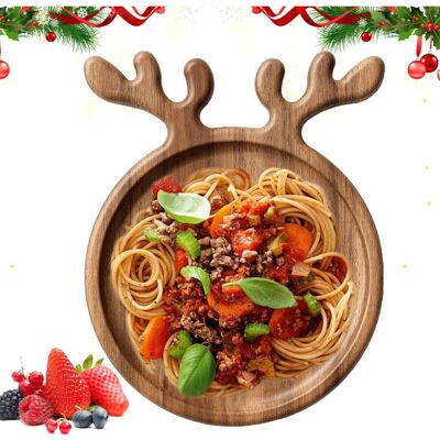 Unbranded Christmas Decorative Tray, Elk Design Wooden Cookie Tray, Wooden Decorative Frui Unbranded Christmas Decorative Tray, Elk Design Wooden Cookie Tray, Wooden Decorative Frui