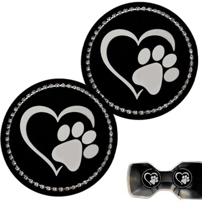 Unbranded (Diamond Heart) Car Coasters Cup Mats - Heat Resistant Reusable Anti Slip Drink Unbranded (Diamond Heart) Car Coasters Cup Mats - Heat Resistant Reusable Anti Slip Drink