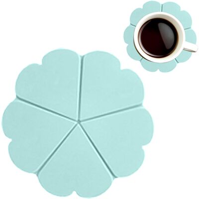 Unbranded (Mint Green) Floral Coasters Coffee Cup Mat,Silicone Coasters Insulation Table Unbranded (Mint Green) Floral Coasters Coffee Cup Mat,Silicone Coasters Insulation Table