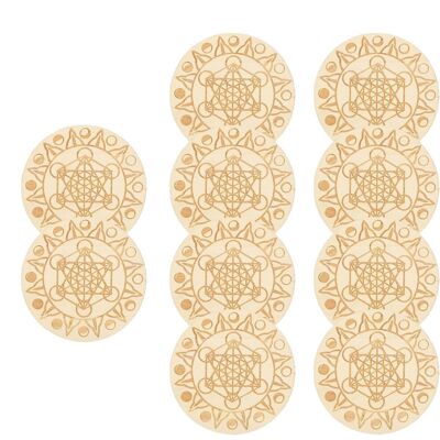 Unbranded (No. 1) Wood Coaster - 10x Creative Geometric Tea Coaster - Anti-scalding Tablet Unbranded (No. 1) Wood Coaster - 10x Creative Geometric Tea Coaster - Anti-scalding Tablet