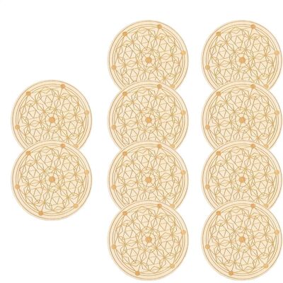 Unbranded (No. 4) Wood Coaster - 10x Creative Geometric Tea Coaster - Anti-scalding Tablet Unbranded (No. 4) Wood Coaster - 10x Creative Geometric Tea Coaster - Anti-scalding Tablet