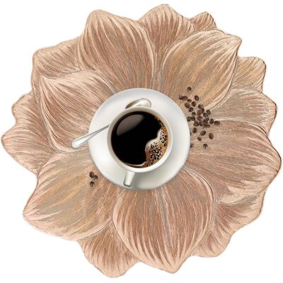 Unbranded (Rose Gold) Flower Placemat Washable Dining Table Place Mats - Dinner Table Se Unbranded (Rose Gold) Flower Placemat Washable Dining Table Place Mats - Dinner Table Se