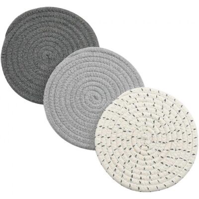 Unbranded Potholders Set Trivets Set 100% Pure Cotton (Set of 3) Stylish Coasters, Hot Pad Unbranded Potholders Set Trivets Set 100% Pure Cotton (Set of 3) Stylish Coasters, Hot Pad
