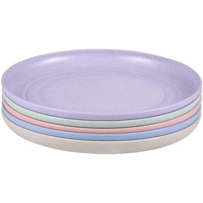 Kricely (As show, One size) Yardwe 5pcs Wheat Straw Plates Unbreakable Lightweight Dinne Kricely (As show, One size) Yardwe 5pcs Wheat Straw Plates Unbreakable Lightweight Dinne