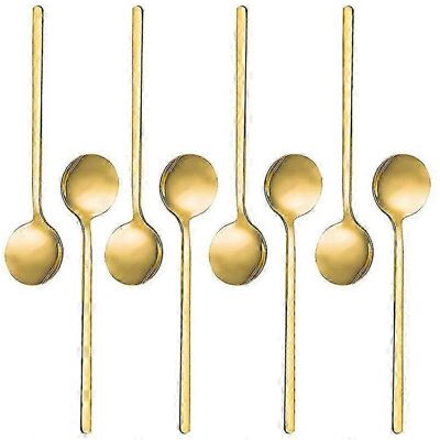 Kikidex (As show, One size) 8 packs, gold-plated stainless steel coffee spoon, mini teas Kikidex (As show, One size) 8 packs, gold-plated stainless steel coffee spoon, mini teas