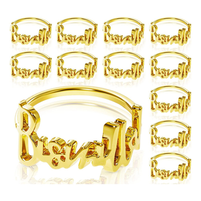 sem marca 12PCS Bismillah Metal Letter Napkin Ring Set, for Ramadan Napkin Ring sem marca 12PCS Bismillah Metal Letter Napkin Ring Set, for Ramadan Napkin Ring