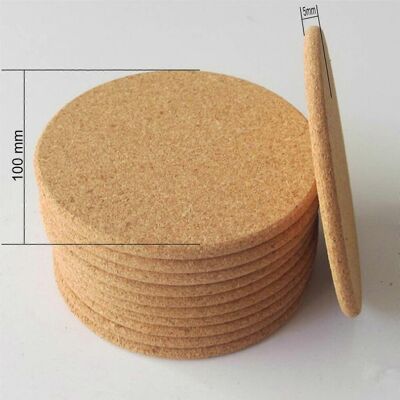 Unbranded (As show, One size) cork coaster round set of 10 for dining table and bar diamet Unbranded (As show, One size) cork coaster round set of 10 for dining table and bar diamet