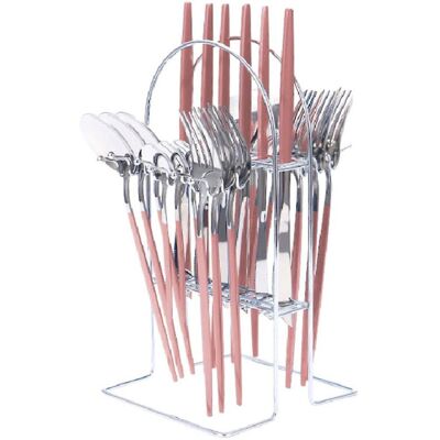 Unbranded 24pc Flatware Set With Stand Dinnerware Set Stainless Steel Cutlery Tableware Se Unbranded 24pc Flatware Set With Stand Dinnerware Set Stainless Steel Cutlery Tableware Se