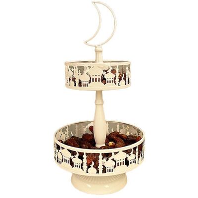 Unbranded (Type C, One size) European Style Dessert Table Cake Stand Two Tiers Ramadan Pla Unbranded (Type C, One size) European Style Dessert Table Cake Stand Two Tiers Ramadan Pla