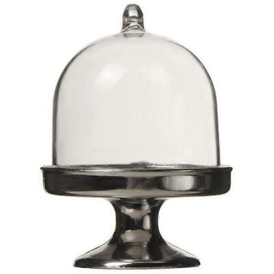 Unbranded (Silver, One size) Mini Cake Stand Plastic Mini Cupcake Display Plate for w/Dome Unbranded (Silver, One size) Mini Cake Stand Plastic Mini Cupcake Display Plate for w/Dome