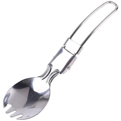 Unbranded (As show, One size) Foldable Spork Fork Spoon Stainless Steel Hiking Camping Coo Unbranded (As show, One size) Foldable Spork Fork Spoon Stainless Steel Hiking Camping Coo