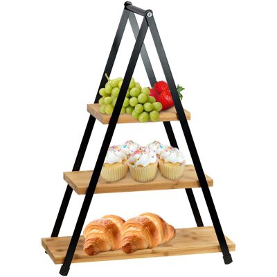 GEEZY 3 Tier Wooden Display Stand Tiered Trays Cake Holder for Afternoon Parties GEEZY 3 Tier Wooden Display Stand Tiered Trays Cake Holder for Afternoon Parties