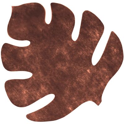 Rubies 4 brown leaf-shaped placemats 35 x 40 cm Rubies 4 brown leaf-shaped placemats 35 x 40 cm