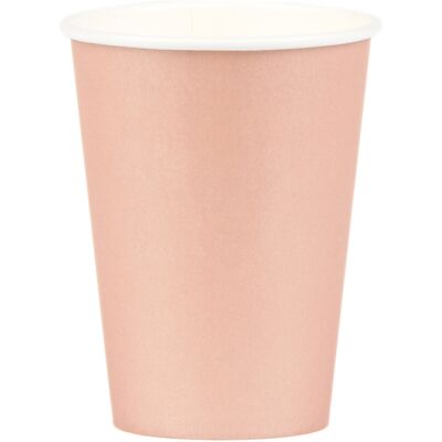 Rubies 8 Rose Gold Paper Cups 210 ml Rubies 8 Rose Gold Paper Cups 210 ml