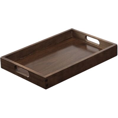 Unbranded 33 x 22 x 4cm Walnut Wood Serving Tray for Tea Coffee Fruit Rectangle Platter wi Unbranded 33 x 22 x 4cm Walnut Wood Serving Tray for Tea Coffee Fruit Rectangle Platter wi