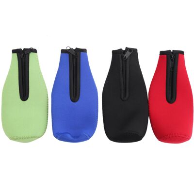 TAUOH 4 Pack Beer Bottle Insulator Sleeve Keep Drink Cold,Zip-Up Jackets,Beer Cooler S TAUOH 4 Pack Beer Bottle Insulator Sleeve Keep Drink Cold,Zip-Up Jackets,Beer Cooler S
