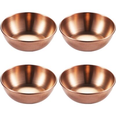 INOOMP 4 Pcs Stainless Steel Sauce Dishes Plate Small Bowls For Dipping INOOMP 4 Pcs Stainless Steel Sauce Dishes Plate Small Bowls For Dipping