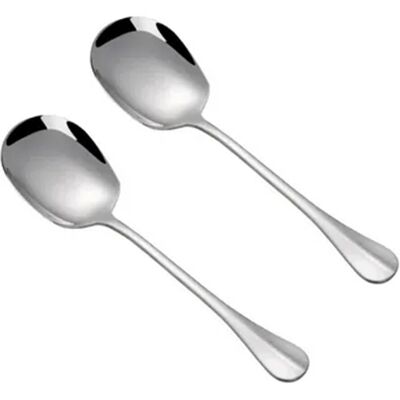 Unbranded 2x Large Stainless Steel Serving Spoon Exquisite Craft And Easy To Unbranded 2x Large Stainless Steel Serving Spoon Exquisite Craft And Easy To