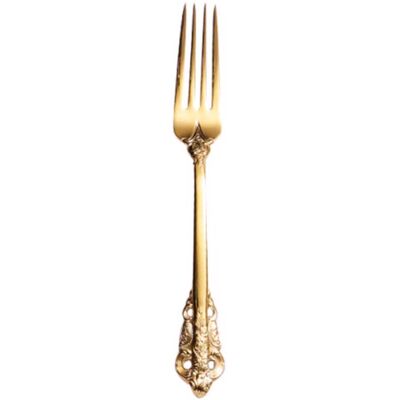 VILLCASE 1set Engraved Fork In Golden For Western Dinnerware Home Dining VILLCASE 1set Engraved Fork In Golden For Western Dinnerware Home Dining