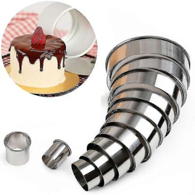Unbranded Set of 11 round stainless steel cookie cutters Unbranded Set of 11 round stainless steel cookie cutters