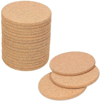 Unbranded 20 Pack Cork Coasters for Drinks, Absorbent Bar Coasters, Heat Resistant, Reusab Unbranded 20 Pack Cork Coasters for Drinks, Absorbent Bar Coasters, Heat Resistant, Reusab