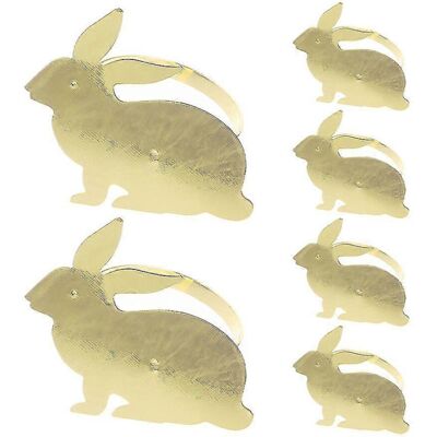 Unbranded Set of 6 Easter Napkin Rings, Bunny Napkin Rings, Buckles for Dining Table Napki Unbranded Set of 6 Easter Napkin Rings, Bunny Napkin Rings, Buckles for Dining Table Napki