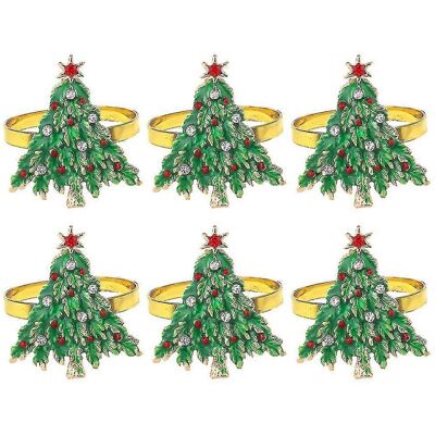 Unbranded Set of 6 Christmas Alloy Napkin Rings, Decorative Napkin Buckles Unbranded Set of 6 Christmas Alloy Napkin Rings, Decorative Napkin Buckles