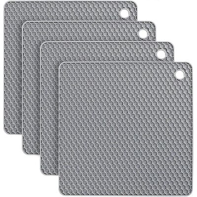 Unbranded Silicone Trivets, 4 Pieces, Non-Slip, 18 cm, Honeycomb, Multi-Purpose, Spoon Res Unbranded Silicone Trivets, 4 Pieces, Non-Slip, 18 cm, Honeycomb, Multi-Purpose, Spoon Res