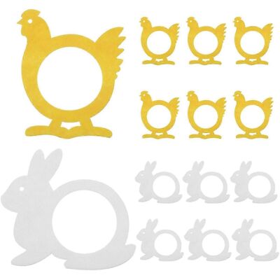 Unbranded Set of 16 Bunny Napkin Rings, Adorable Chick Napkin Buckles, Elegant Unbranded Set of 16 Bunny Napkin Rings, Adorable Chick Napkin Buckles, Elegant