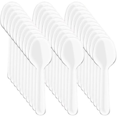 Unbranded 200pcs Disposable Plastic Spoon Plastic Cutlery Utensils Clear Coffee Spoon Disp Unbranded 200pcs Disposable Plastic Spoon Plastic Cutlery Utensils Clear Coffee Spoon Disp