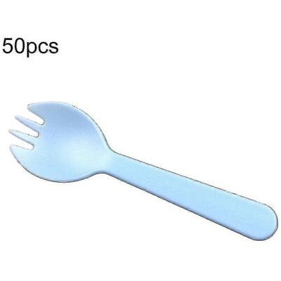 Unbranded (Blue) 50 Pcs Disposable Plastic Fruit Forks Candy Dessert Spoons Party Cutlery Unbranded (Blue) 50 Pcs Disposable Plastic Fruit Forks Candy Dessert Spoons Party Cutlery