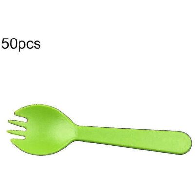 Unbranded (Green) 50 Pcs Disposable Plastic Fruit Forks Candy Dessert Spoons Party Cutlery Unbranded (Green) 50 Pcs Disposable Plastic Fruit Forks Candy Dessert Spoons Party Cutlery