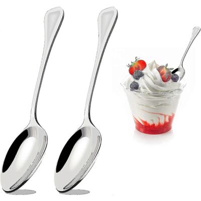 Unbranded Althee 400 Silver Plastic Mini Spoons, Mini Dessert Spoons, Silver Tasting Spoon Unbranded Althee 400 Silver Plastic Mini Spoons, Mini Dessert Spoons, Silver Tasting Spoon