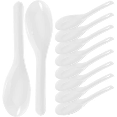 Unbranded Pack of 60 disposable plastic spoons, transparent, small spoons Unbranded Pack of 60 disposable plastic spoons, transparent, small spoons