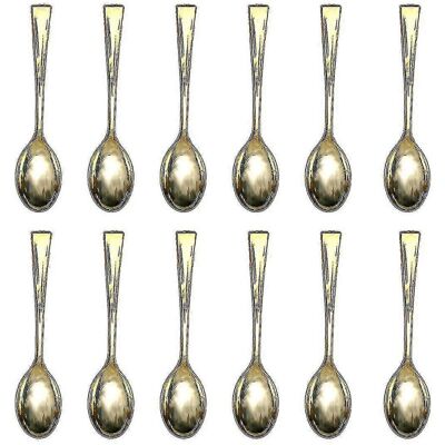 Unbranded Set of 72 Gold Disposable Plastic Mini Spoons, Metal Look Plastic Cutlery for BB Unbranded Set of 72 Gold Disposable Plastic Mini Spoons, Metal Look Plastic Cutlery for BB