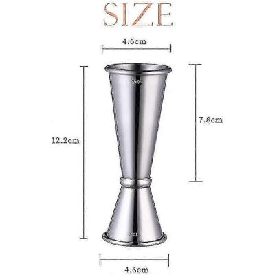 Unbranded Double-dose cocktail jigger, 30ml/60ml stainless steel measuring cup, for craft Unbranded Double-dose cocktail jigger, 30ml/60ml stainless steel measuring cup, for craft
