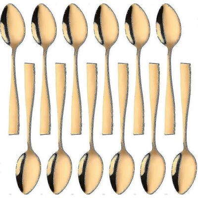 Unbranded Dessert spoons, set of 12, gold Unbranded Dessert spoons, set of 12, gold