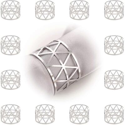 Unbranded Set of 12 gold and silver napkin rings Unbranded Set of 12 gold and silver napkin rings