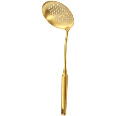 Unbranded (1 Colander) 6 Piece Stainless Steel Kitchen Utensil Set, Gold Soup Ladle, Moder Unbranded (1 Colander) 6 Piece Stainless Steel Kitchen Utensil Set, Gold Soup Ladle, Moder