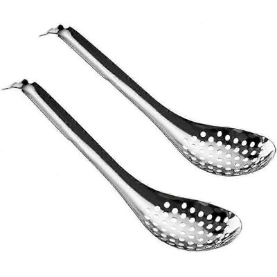 Unbranded Spherical Spoons - Set of 2 Stainless Steel Spherical Spoons with Molecular Slot Unbranded Spherical Spoons - Set of 2 Stainless Steel Spherical Spoons with Molecular Slot
