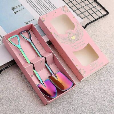 Unbranded Pcs Stainless Steel Shovel Shape Coffee Spoons (Rainbow) Unbranded Pcs Stainless Steel Shovel Shape Coffee Spoons (Rainbow)
