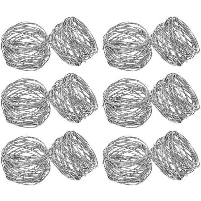 Unbranded Handmade Silver Mesh Round Napkin Holders for Dining Table, Parties, Everyday, S Unbranded Handmade Silver Mesh Round Napkin Holders for Dining Table, Parties, Everyday, S