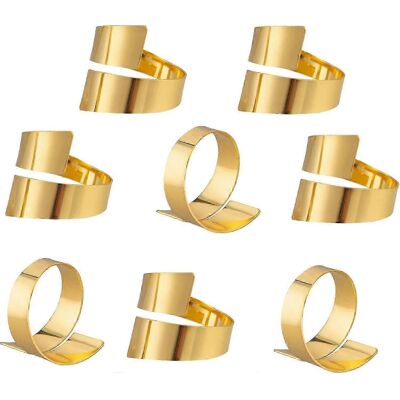 Unbranded Set of 8 gold metal napkin rings for table decoration, wedding, banquet, Christm Unbranded Set of 8 gold metal napkin rings for table decoration, wedding, banquet, Christm