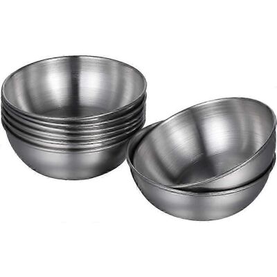 Unbranded Set of 8 Stainless Steel Round Sauce Dishes for Seasoning, Sushi Bowls, Saucers, Unbranded Set of 8 Stainless Steel Round Sauce Dishes for Seasoning, Sushi Bowls, Saucers,